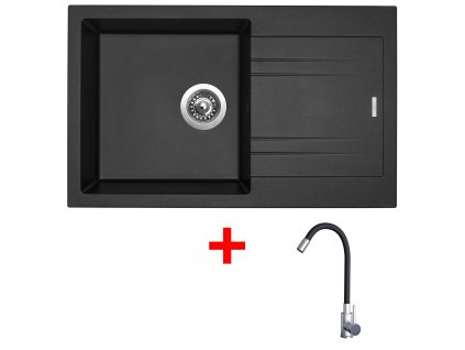 4478115 8596142053988 sinks linea 780 metalblack elasta nerez cerna