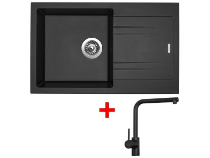 4297595 8596142046188 sinks linea 780 metalblack elka cerna matna