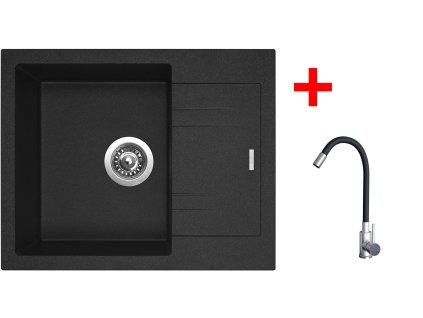 4478047 8596142053759 sinks linea 600 granblack elasta nerez cerna