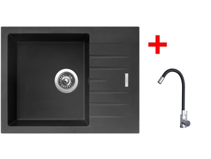 4478209 8596142054428 sinks perfecto 650 pureblack elasta nerez cerna