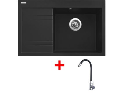 4478141 8596142054107 sinks rim 780 p metalblack elasta nerez cerna