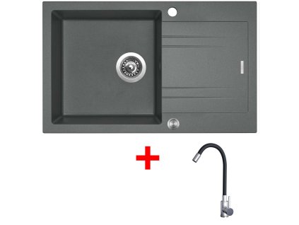 4478113 8596142054947 sinks linea 780 xc titanium elasta nerez cerna