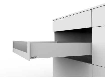 Cemux H Box SLIM zásuvka vnitřní bílá čelní sklo H84/450 mm H54, 203815