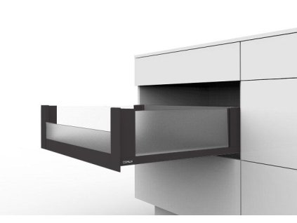 Cemux H Box SLIM skleněné bočnice antracit H167/500 mm vnitřní čelní sklo H70, 203801