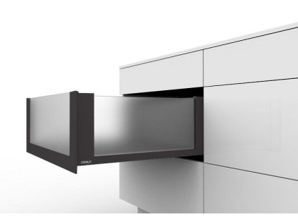 Cemux H Box SLIM skleněné bočnice antracit H199/500 mm vnitřní čelní sklo H170 , 203804