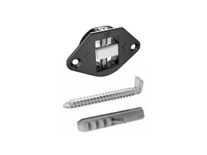 Scilm IF závěsné rektifikační kování pro deskové materiály zafrézované na skobu