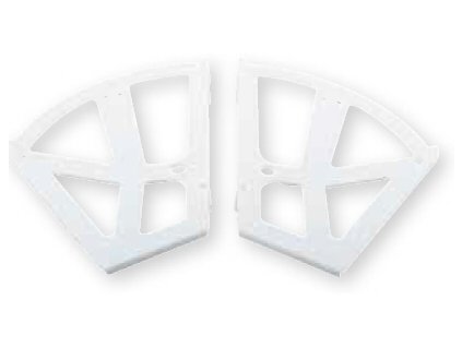 NoName Strong výklopný botník, 2 řadý, plast, bílá