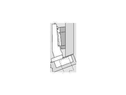 Blum sada závěsů pro skříňku o úhlu +20° N° 39