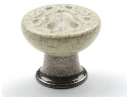 Tulip Nábytková knopka porcelánová Country staročerná, 157676, rozteč 