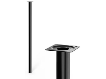 nabytkova noha kulata prumer 30mm vyska 700mm cerna