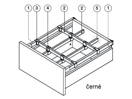 StrongMax vnitřní dělení černé, 404289