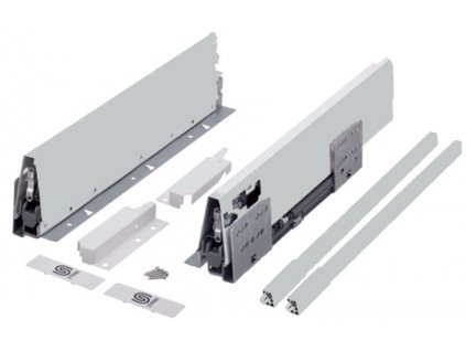 výsuv StrongBox 550/140mm, šedý, hranatý reling, 402589