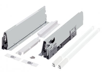 výsuv StrongBox 300/204mm, šedý, jeden hranatý reling, 404266