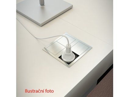 Elektrická zásuvka VersaHIT (: typ 3, br.hliník)
