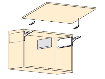 Sada Aventos HKi (mechanismus nejsilnější, krytka šedá tmavá)