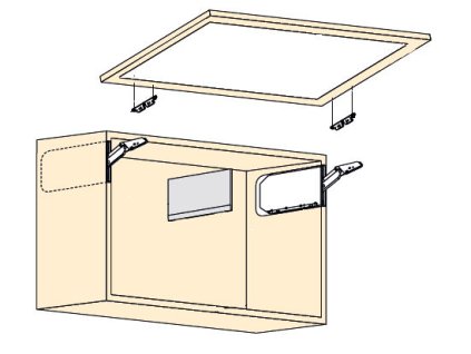 Sada Aventos HKi ALU (mechanismus nejsilnější, krytka šedá tmavá)