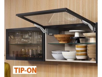 Sada Aventos HK top ALU Tip-On (mechanismus nejsilnější, krytka šedá tmavá)