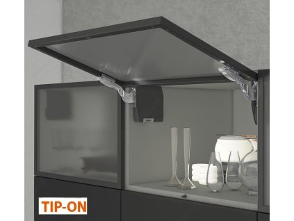 Sada Aventos HK-S ALU Tip-On (mechanismus silný, krytka šedá tmavá)