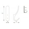 Tulip Nábytkový věšák Iwo chrom matný, 289684, rozteč 