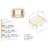 výsuv StrongMax 550/121mm bílý, 502982