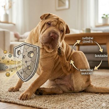 Proč právě můj pes? Genetika a „děravý štít“ kůže u psích atopiků