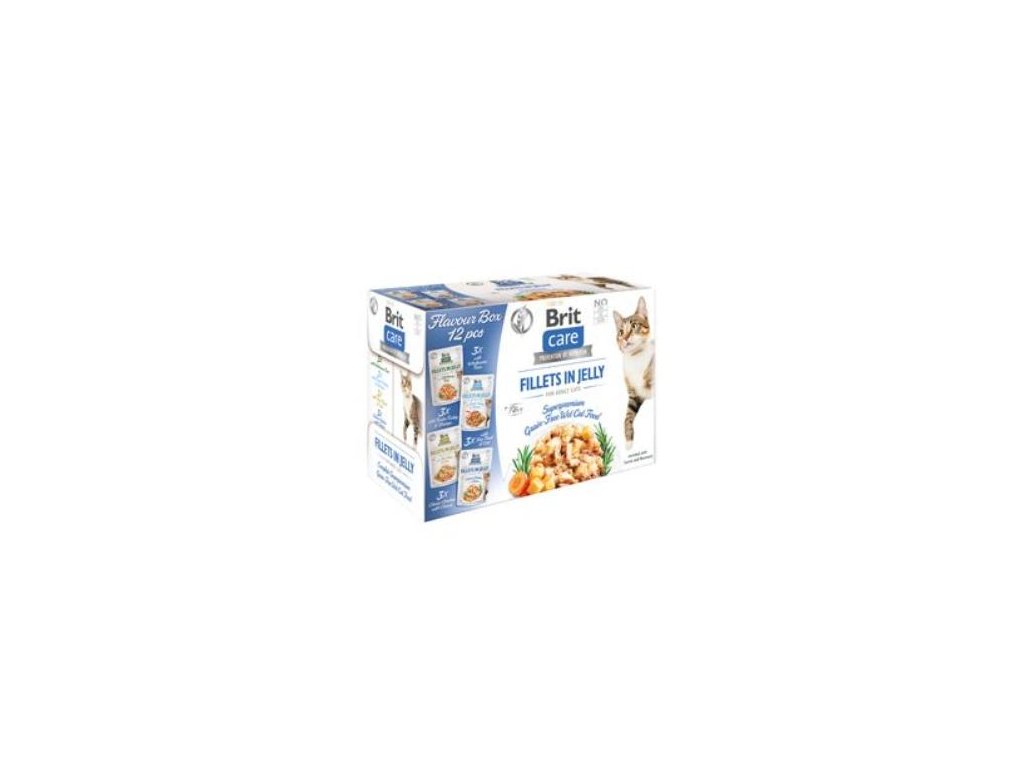 brit care cat fillets in jelly flavour box 12x85g