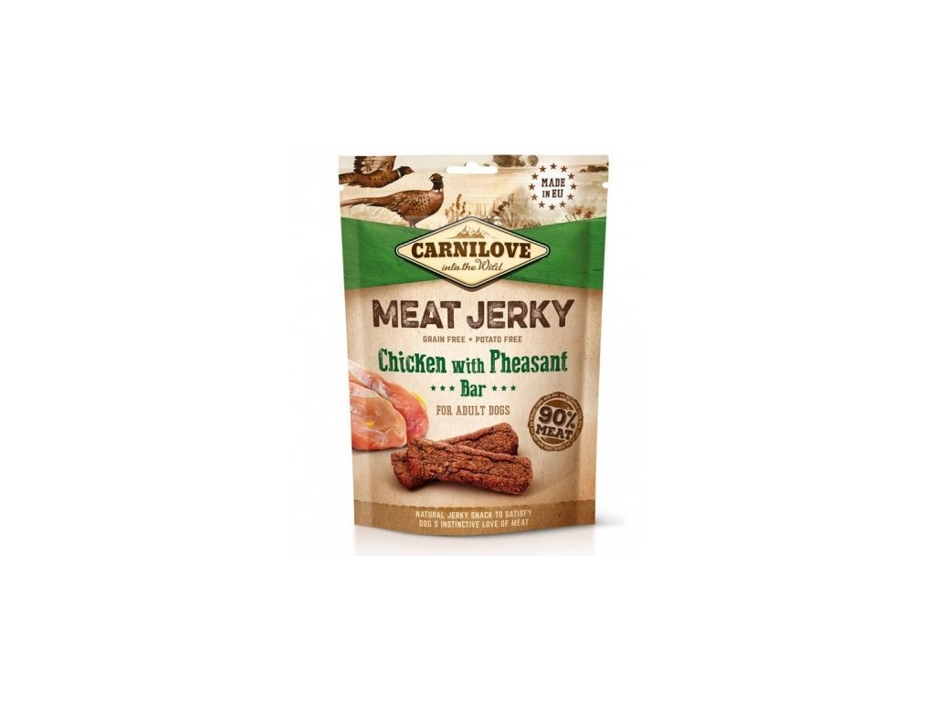 carnilove jerky chicken with pheasant bar