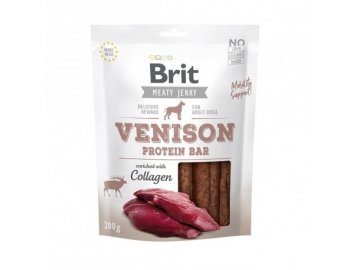 brit jerky venison protein bar 200g