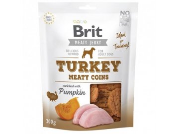 brit jerky turkey meaty coins 200g