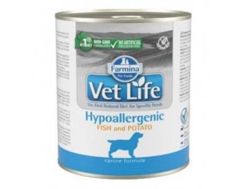 vet life natural dog konz hypoaller fishpotato 300g