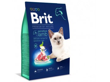 brit premium cat by nature sensitive lamb 15kg