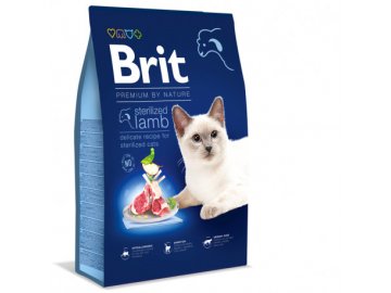 brit premium cat by nature sterilized lamb 15kg