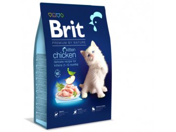 brit premium cat by nature kitten chicken 8kg