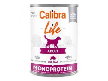 calibra dog life konzadult wild boar with cran 400g