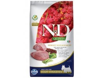 N&D Quinoa DOG Weight Mnmgnt Lamb &Broccoli Mini 2,5kg