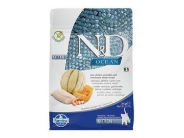 N&D CAT OCEAN GF Kitten Cod&Shrimp&Pump&Melon 300g