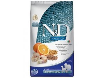 N&D OCEAN DOG LG Adult M/L Codfish & Orange 2,5kg