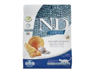 N&D CAT OCEAN GF Adult Herring, Pumpkin & Orange 300g