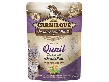 Carnilove Cat Pouch Quail & Dandelion sterilized 85g