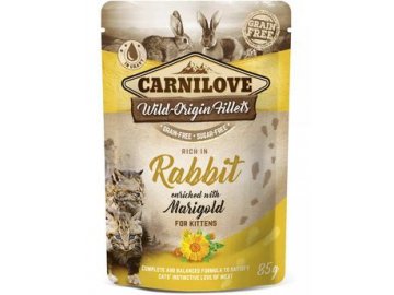 Carnilove Cat Pouch Rabbit Enriched & Marig 85g Kitten