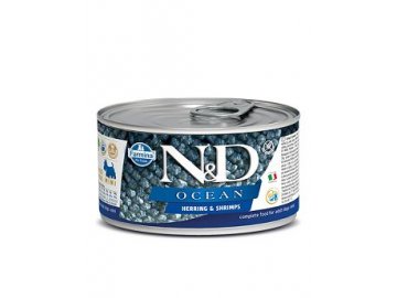 N&D DOG OCEAN Adult Herring & Shrimps Mini 140g