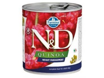 N&D DOG konz. QUINOA Weight Management Lamb & Brocolli 285g