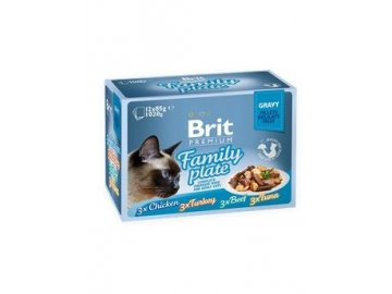 Brit Premium Cat D Fillets in Gravy Family Plate 1020g