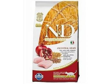 N&D LG CAT Neutered Chicken & Pomegranate 5kg