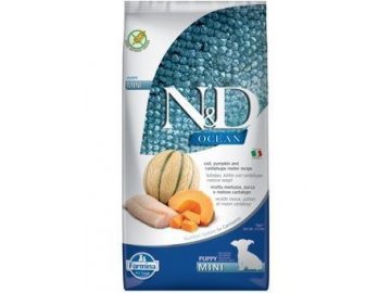 N&D DOG OCEAN GF Puppy Mini Codfish&Pumpkin&Melon 7kg