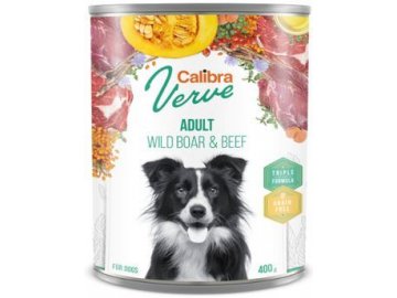 Calibra Dog Verve konz. GF Adult Wild Boar & Beef 400g