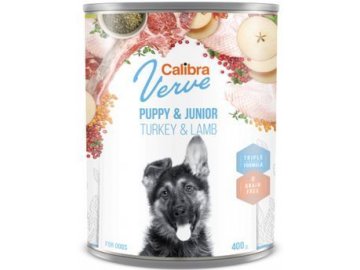 Calibra Dog Verve konz. GF Junior Turkey & Lamb 400 g