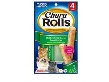 Churu Cat Rolls Chicken wraps&Tuna cream 4x10g
