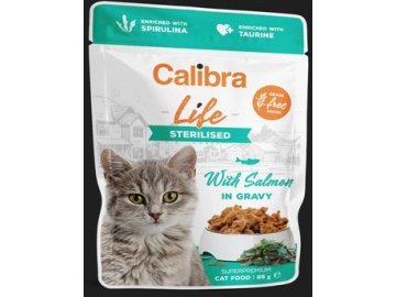 Calibra Cat Life kapsa Sterilised Salmon in gravy 85g