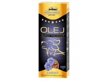 VITAR Veterinae Lněný olej 200ml